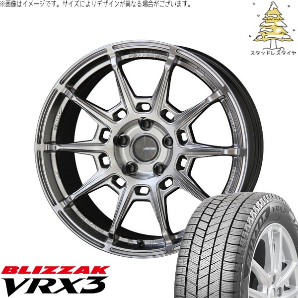 ランエボ8 9 235/40R18 スタッドレスタイヤ ホイール 4本セット 新品 | ブリヂストン (BRIDGESTONE) ブリザック VRX3 × 共豊コーポレーション (KYOHO) ガレルナ レフィーノ ハイパーシルバー 18インチ 8.5J +38 5穴114.3