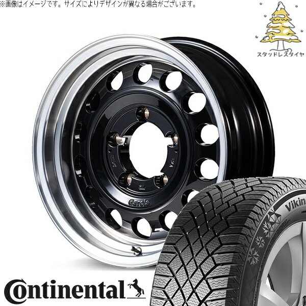 ジムニーシエラ 215/70R16 スタッドレスタイヤ ホイール 4本セット 新品 | コンチネンタル (CONTINENTAL) バイキングコンタクト セブン (VikingContact7) × エムアイディー (MID) MIDホイール ガルシア シスコ タイプ2 16インチ 6J -5 5穴139.7
