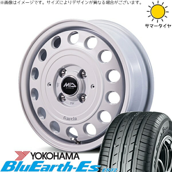 ハスラー デリカミニ ソリオ 165/65R14 サマータイヤ ホイール 4本セット 新品 | ヨコハマタイヤ (YOKOHAMA) ブルーアース ES32 × エムアイディー (MID) MIDホイール ガルシア シスコ タイプ2 オールドイングリッシュホワイト 14インチ 4.5J +45 4穴100