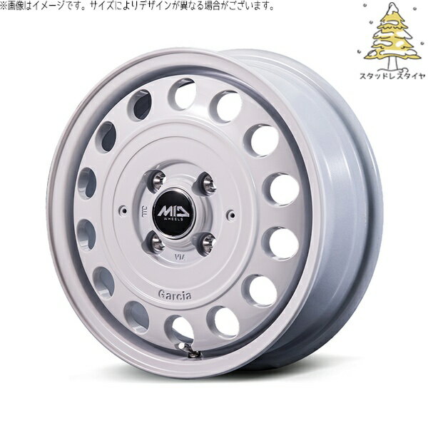ソリオ MA26 MA36 デリカ 165/70R14 スタッドレスタイヤ ホイール 4本セット 新品 | おすすめ輸入タイヤ × エムアイディー (MID) MIDホイール ガルシア シスコ タイプ2 オールドイングリッシュホワイト 14インチ 4.5J +45 4穴100