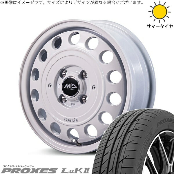 タント ムーブ ワゴンR ラパン 165/55R15 サマータイヤ ホイール 4本セット 新品 | トーヨータイヤ (TOYO TIRE) プロクセス LuK2 × エムアイディー (MID) MIDホイール ガルシア シスコ タイプ2 オールドイングリッシュホワイト 15インチ 4.5J +45 4穴100