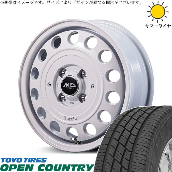 タフト ハスラー ソリオ 165/65R15 サマータイヤ ホイール 4本セット 新品 | トーヨータイヤ (TOYO TIRE) オープンカントリー H/T2 × エムアイディー (MID) MIDホイール ガルシア シスコ タイプ2 オールドイングリッシュホワイト 15インチ 4.5J +45 4穴100