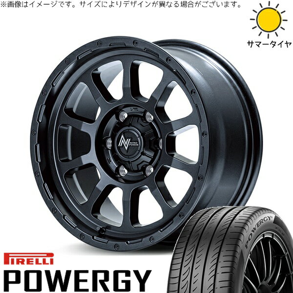 ハイエース専用 215/65R16 サマータイヤ ホイール 4本セット 新品 | ピレリ (PIRELLI) パワジー × エムアイディー (MID) ナイトロパワー M10 パーシング バレルブラック 16インチ 6.5J +38 6穴139.7