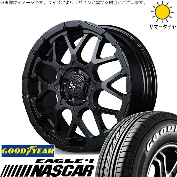 カローラクロス 215/65R16 サマータイヤ ホイール 4本セット 新品 | グッドイヤー (GOODYEAR) イーグル ナスカー × エムアイディー (MID) ナイトロパワー M28 バレット セミグロスブラック 16インチ 7J +40 5穴114.3