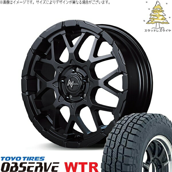 RAV4 アルファード ヴェルファイア 235/70R16 スタッドレスタイヤ ホイール 4本セット 新品 | トーヨータイヤ (TOYO TIRE) オブザーブ W/T-R × エムアイディー (MID) ナイトロパワー M28 バレット セミグロスブラック 16インチ 7J +40 5穴114.3