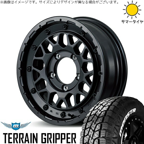 スズキ ジムニー JB64 JB23 JA22 JA12 175/80R16 サマータイヤ ホイール 4本セット 新品 | モンスタタイヤ (MONSTA TYRE) テレーングリッパー × エムアイディー (MID) ナイトロパワー M29 スティンガー バレルブラック 16インチ 5.5J +20 5穴139.7