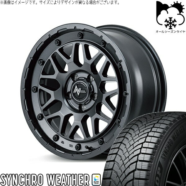 トヨタ 60プリウス 215/50R18 オールシーズンタイヤ ホイール 4本セット 新品 | ダンロップ (DUNLOP) シンクロウェザー × エムアイディー (MID) ナイトロパワー M29 スティンガー バレルブラック 18インチ 7J +40 5穴114.3