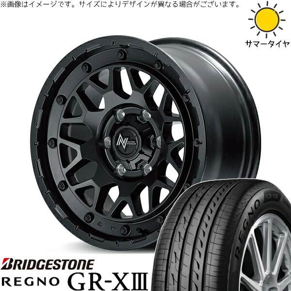 ハイエース専用 215/65R16 サマータイヤ ホイール 4本セット 新品 | ブリヂストン (BRIDGESTONE) レグノ GR-X3 RV × エムアイディー (MID) ナイトロパワー M29 スティンガー バレルブラック 16インチ 6.5J +38 6穴139.7