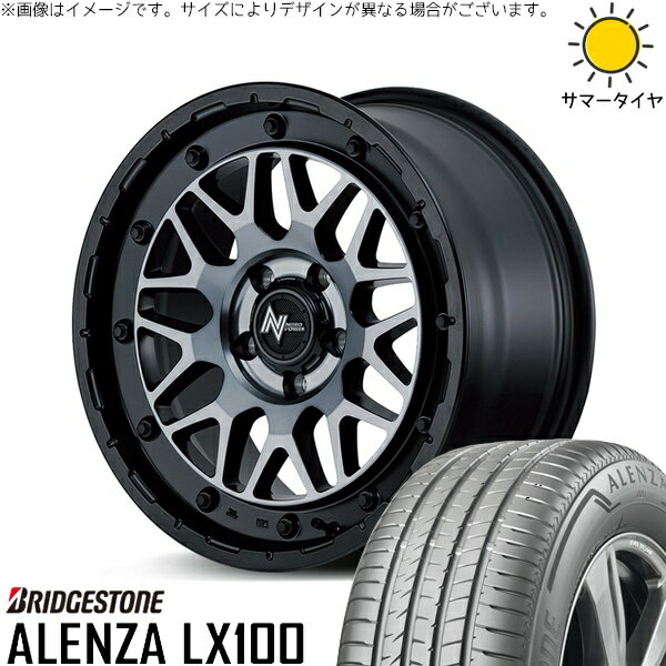 ヴェルファイア 215/70R16 サマータイヤ ホイール 4本セット 新品 | ブリヂストン (BRIDGESTONE) アレンザ LX100 (ALENZA LX100) × エムアイディー (MID) ナイトロパワー M29 スティンガー セミグロスブラッククリア 16インチ 7J +40 5穴114.3