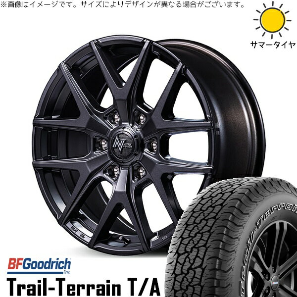 ハイエース専用 215/60R17 サマータイヤ ホイール 4本セット 新品 | BFグッドリッチ (BF Goodrich) トレイルテレーン T/A × エムアイディー (MID) ナイトロパワー M62 トマホーク バレルブラック 17インチ 6.5J +38 6穴139.7