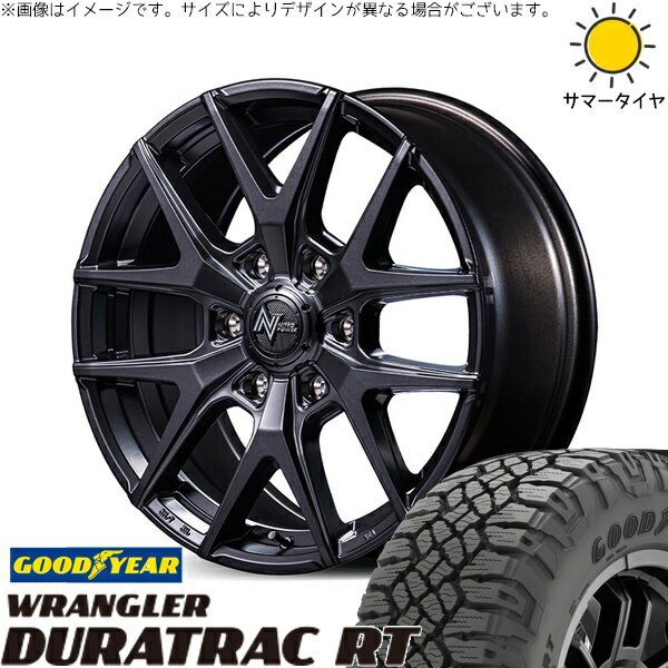 トライトン 265/70R17 サマータイヤ ホイール 4本セット 新品 | グッドイヤー (GOODYEAR) ラングラー デュラトラック RT × エムアイディー (MID) ナイトロパワー M62 トマホーク バレルブラック 17インチ 8J +20 6穴139.7
