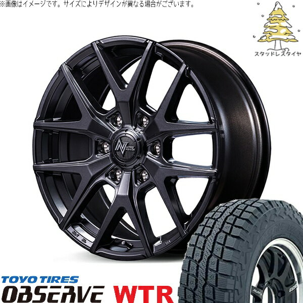 プラド GUN125 285/70R17 スタッドレスタイヤ ホイール 4本セット 新品 | トーヨータイヤ (TOYO) オブザーブ W/T-R (OBSERVE WTR) × エムアイディー (MID) ナイトロパワー M62 トマホーク バレルブラック 17インチ 8J +20 6穴139.7