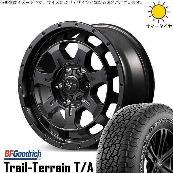 トライトン 265/65R17 サマータイヤ ホイール 4本セット 新品 | BFグッドリッチ (BF Goodrich) トレイルテレーン T/A × エムアイディー (MID) ナイトロパワー M7 ファランクス バレルブラック 17インチ 7.5J +45 6穴139.7