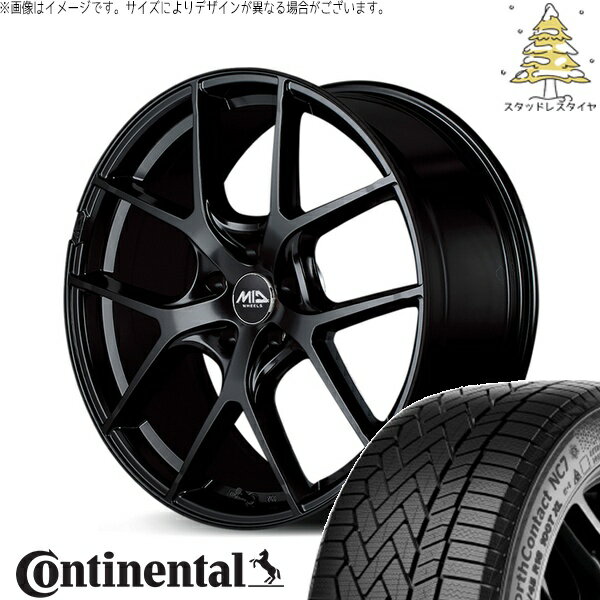 クラウンクロスオーバー 225/55R19 スタッドレスタイヤ ホイール 4本セット 新品 | コンチネンタル (CONTINENTAL) ノースコンタクト セブン (NorthContact7) × エムアイディー (MID) MIDホイール レフィナーダ モーション4 19インチ 8J +45 5穴114.3