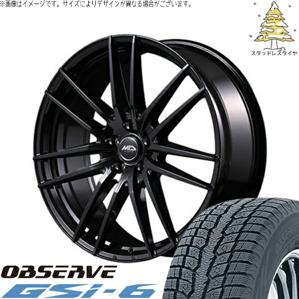 NXクラウンスポーツ 235/60R18 スタッドレスタイヤ ホイール 4本セット 新品 | トーヨータイヤ (TOYO) オブザーブ Gsi-6 (OBSERVE Gsi-6) × エムアイディー (MID) MIDホイール レフィナーダ モーション5 グロスブラック 18インチ 7.0J +39 5穴114.3