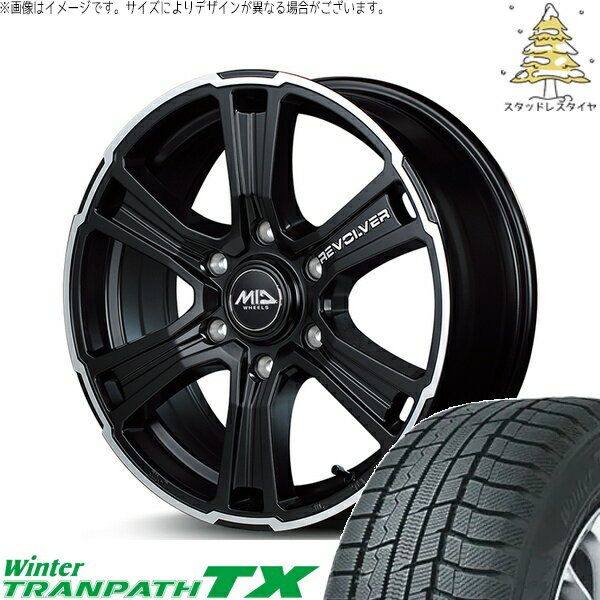 ハイエース専用 215/70R16 スタッドレスタイヤ ホイール 4本セット 新品 | トーヨータイヤ (TOYO) ウィンタートランパス TX (WinterTRANPATH TX) × エムアイディー (MID) MIDホイール ガルシア SSリボルバー 16インチ 6.5J +38 6穴139.7