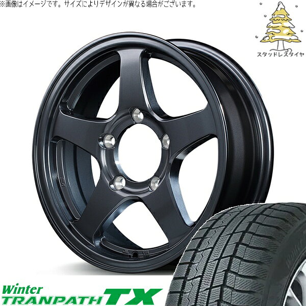 スズキ ジムニー JB64 JB23 JA22 JA12 215/70R16 スタッドレスタイヤ ホイール 4本セット 新品 | トーヨータイヤ (TOYO TIRE) ウィンタートランパス TX × エムアイディー (MID) MIDホイール オフパフォーマー RT-5N+II ダークガンメタ2 16インチ 5.5J +22 5穴139.7