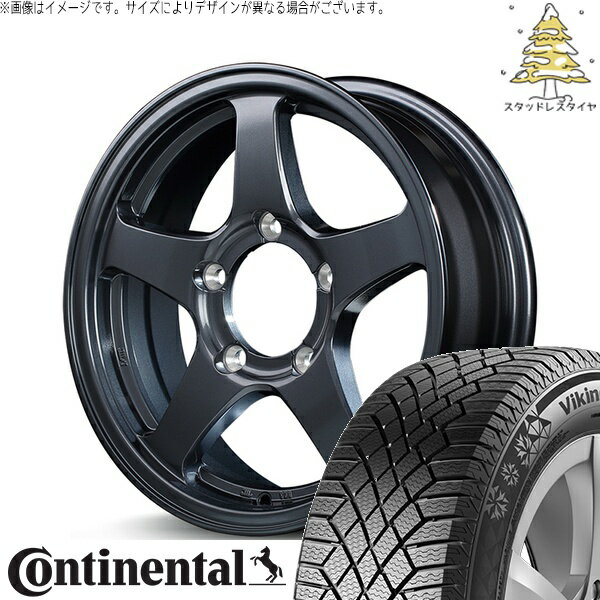 スズキ ジムニー JB64 JB23 JA22 JA12 215/70R16 スタッドレスタイヤ ホイール 4本セット 新品 | コンチネンタル (CONTINENTAL) バイキングコンタクト セブン (VikingContact7) × MIDホイール オフパフォーマー RT-5N+II 16インチ 5.5J +22 5穴139.7