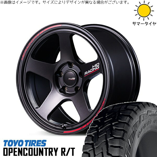ZR-V クロストレック 225/55R18 サマータイヤ ホイール 4本セット 新品 | トーヨータイヤ (TOYO TIRE) オープンカントリー R/T × エムアイディー (MID) MIDレーシング TR50 ターマックブラック 18インチ 8J +45 5穴114.3