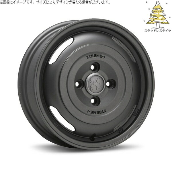 NV200 バネット デリカD3 185/70R14 スタッドレスタイヤ ホイール 4本セット 新品 | おすすめ輸入タイヤ × エムエルジェイ (MLJ) エクストリームJ ジャーニー ガンブラック 14インチ 5J +42 4穴114.3