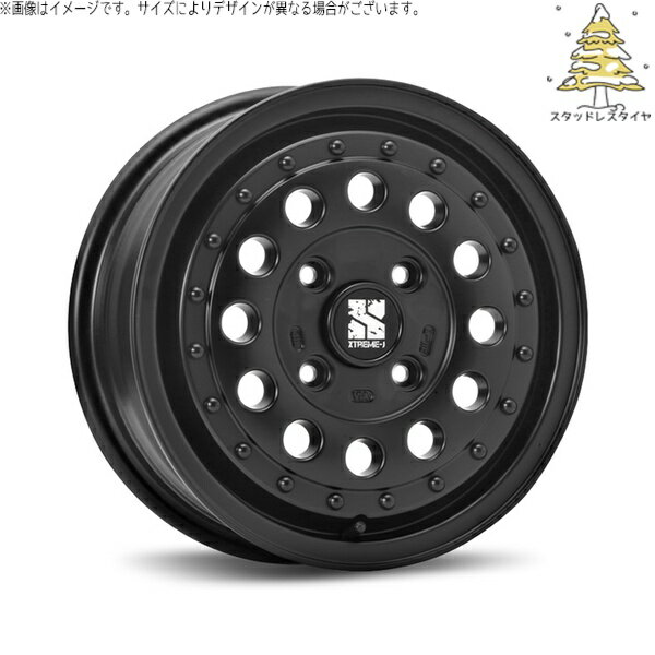 NV200 バネット デリカD3 185/70R14 スタッドレスタイヤ ホイール 4本セット 新品 | おすすめ輸入タイヤ × エムエルジェイ (MLJ) エクストリームJ ラギッド サテンブラック 14インチ 5J +42 4穴114.3
