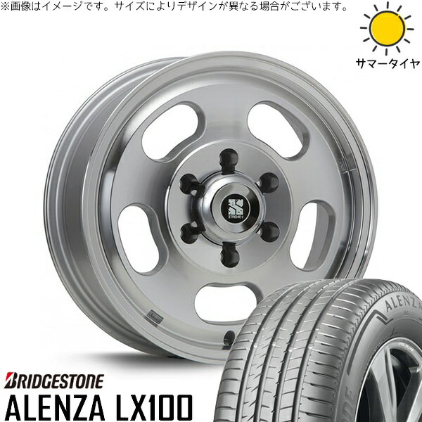 ハイエース専用 215/65R16 サマータイヤ ホイール 4本セット 新品 | ブリヂストン (BRIDGESTONE) アレンザ LX100 (ALENZA LX100) × エムエルジェイ (MLJ) エクストリームJ Dスロット シルバーポリッシュ 16インチ 6.5J +38 6穴139.7