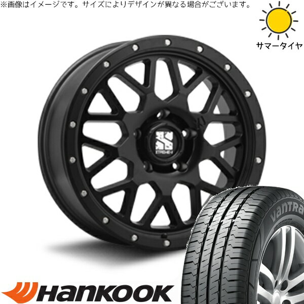 30アルファード 215/65R16 サマータイヤ ホイール 4本セット 新品 | ハンコック (HANKOOK) バントラ LT RA18 × エムエルジェイ (MLJ) エクストリームJ XJ04 サテンブラック 16インチ 7J +35 5穴114.3