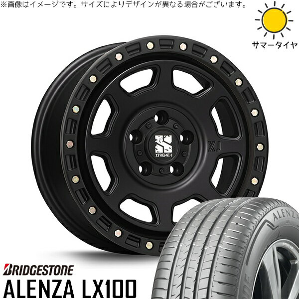 ヴェルファイア 215/70R16 サマータイヤ ホイール 4本セット 新品 | ブリヂストン (BRIDGESTONE) アレンザ LX100 (ALENZA LX100) × エムエルジェイ (MLJ) エクストリームJ XJ07 サテンブラック 16インチ 7J +35 5穴114.3
