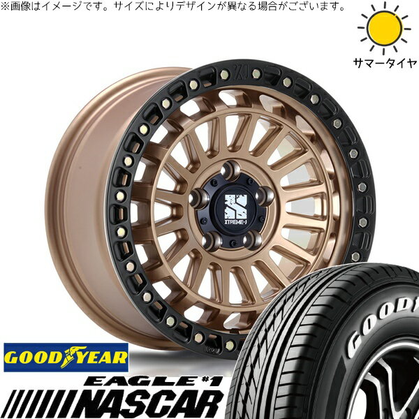 30アルファード 215/65R16 サマータイヤ ホイール 4本セット 新品 | グッドイヤー (GOODYEAR) イーグル ナスカー × エムエルジェイ (MLJ) XTREME-J XJ08 マットブロンズ/ブラックリム 16インチ 7J +35 5穴114.3