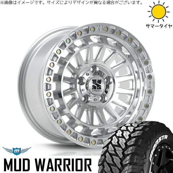 RAV4 アルファード ヴェルファイア 235/70R16 サマータイヤ ホイール 4本セット 新品 | モンスタタイヤ (MONSTA TYRE) マッドウォーリアー (MUD WARRIOR) × エムエルジェイ (MLJ) エクストリームJ XJ08 グロスマシンド 16インチ 7J +35 5穴114.3