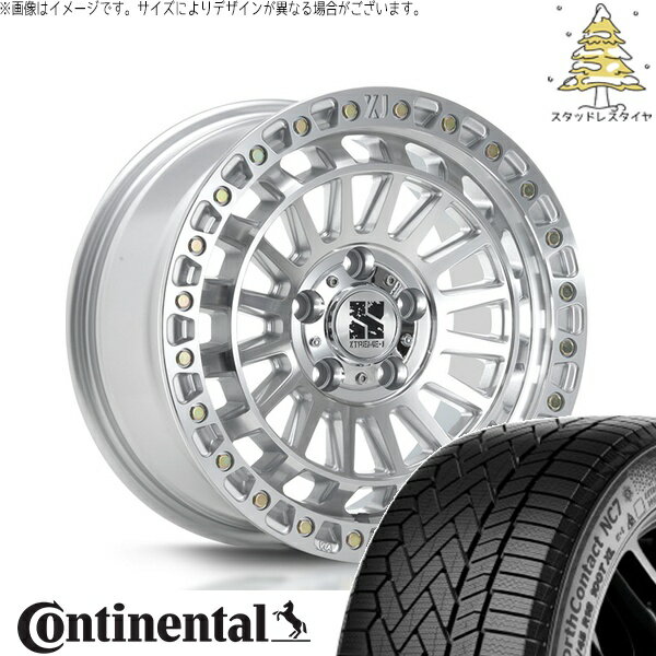 エスティマ 215/55R17 スタッドレスタイヤ ホイール 4本セット 新品 | コンチネンタル (Continental) ノースコンタクト NC7 × エムエルジェイ (MLJ) XTREME-J XJ08 グロスマシンド 17インチ 7.5J +42 5穴114.3