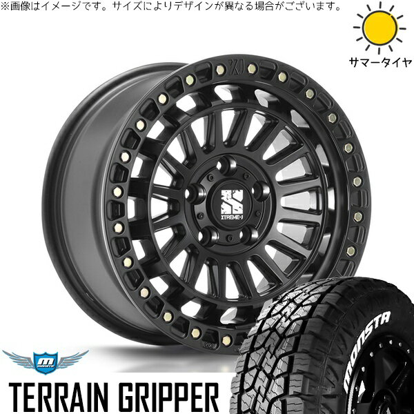 ヴェルファイア 215/70R16 サマータイヤ ホイール 4本セット 新品 | モンスタタイヤ (MONSTA TYRE) テレーングリッパー (TERRAIN GRIPPER) × エムエルジェイ (MLJ) エクストリームJ XJ08 サテンブラック 16インチ 7J +35 5穴114.3