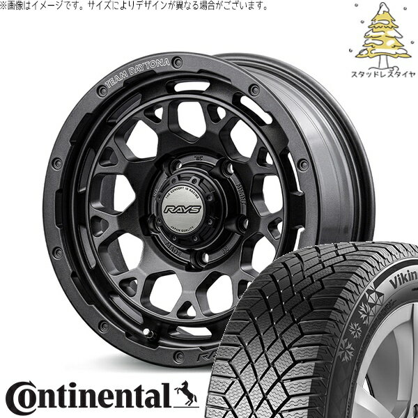 スズキ ジムニー JB64 JB23 JA22 JA12 215/70R16 スタッドレスタイヤ ホイール 4本セット 新品 | コンチネンタル (CONTINENTAL) バイキングコンタクト セブン (VikingContact7) × レイズ (RAYS) チームデイトナ M9+ SPEC-M 16インチ 5.5J +20 5穴139.7