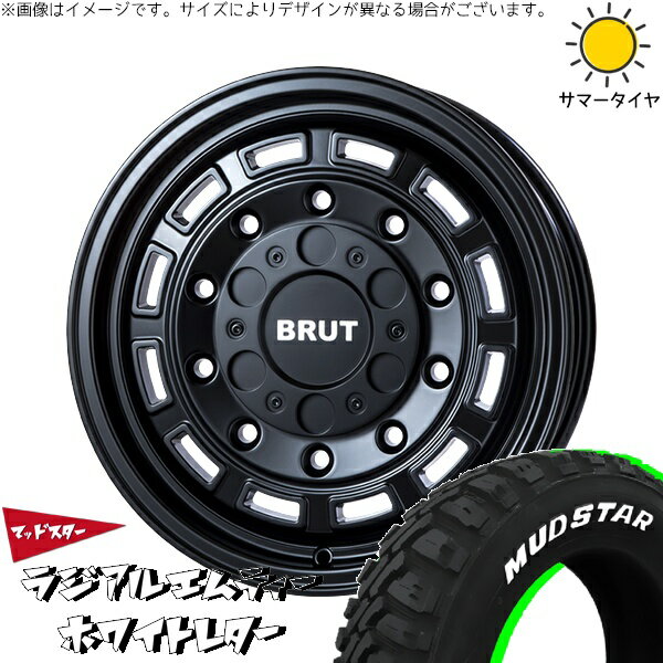 フォレスター 225/70R16 サマータイヤ ホイール 4本セット 新品 | マッドスター (MUDSTAR) ラジアルMT × トライスター (TRISTAR) ブルート BR-70 ミリタリーブラック 16インチ 6.5J +30 5穴100