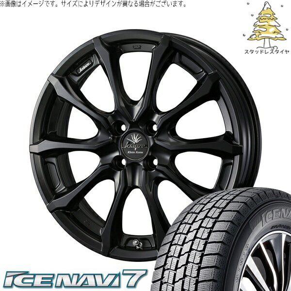フィールダー 195/45R17 サマータイヤ ホイール 4本セット 新品 | グッドイヤー (GOODYEAR) アイスナビ7 × ウェッズ (WEDS) クレンツェ ヴェルサム 030EVO マットブラック 17インチ 6.5J +45 4穴100