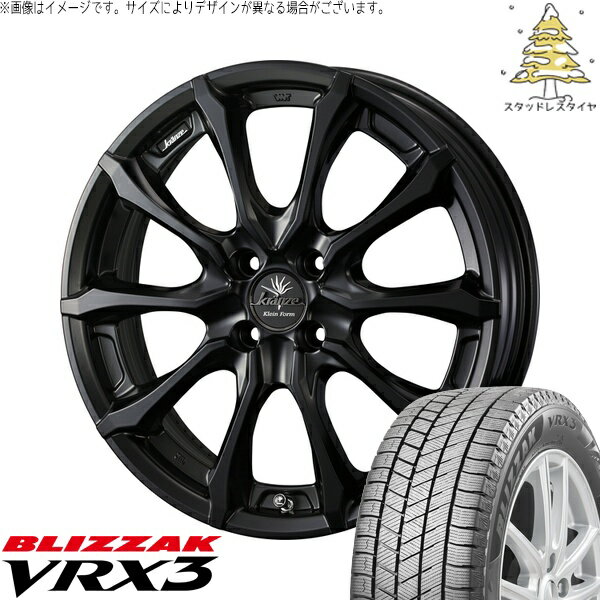 タント ムーブ ワゴンR ラパン 165/50R16 サマータイヤ ホイール 4本セット 新品 | ブリヂストン (BRIDGESTONE) ブリザック VRX3 × ウェッズ (WEDS) クレンツェ ヴェルサム 030EVO マットブラック 16インチ 5.5J +45 4穴100