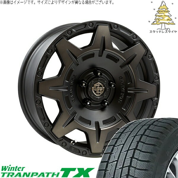 プリウスα 215/60R16 スタッドレスタイヤ ホイール 4本セット 新品 | トーヨータイヤ (TOYO) ウィンタートランパス TX (WinterTRANPATH TX) × ウェッズ (WEDS) クロスオーバーガーメンツ スタイルM マットブラッククリア 16インチ 7.0J +35 5穴114.3