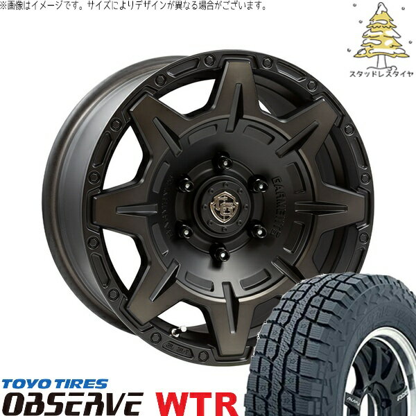 プラド GUN125 285/70R17 スタッドレスタイヤ ホイール 4本セット 新品 | トーヨータイヤ (TOYO TIRE) オブザーブ W/T-R × ウェッズ (WEDS) クロスオーバーガーメンツ スタイルM マットブラッククリア 17インチ 8J +20 6穴139.7