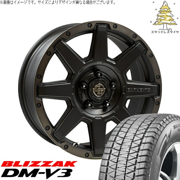 ヴェルファイア 215/70R16 スタッドレスタイヤ ホイール 4本セット 新品 | ブリヂストン (BRIDGESTONE) ブリザック DM-V3 (BLIZZAK DM-V3) × ウェッズ (WEDS) クロスオーバーガーメンツ スタイルU マットブラッククリア 16インチ 7.0J +35 5穴114.3