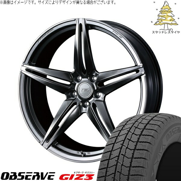 T33エクストレイル 235/60R18 サマータイヤ ホイール 4本セット 新品 | トーヨータイヤ (TOYO TIRE) オブザーブ GIZ3 × ウェッズ (WEDS) エフゼロ FZ-3 ダイヤモンドブラック 18インチ 7.5J +38 5穴114.3