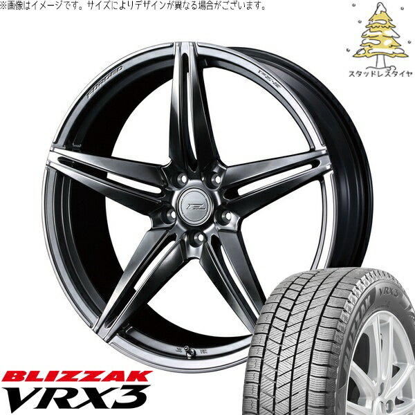 クラウン レクサスGS 245/35R19 サマータイヤ ホイール 4本セット 新品 | ブリヂストン (BRIDGESTONE) ブリザック VRX3 × ウェッズ (WEDS) エフゼロ FZ-3 ダイヤモンドブラック 19インチ 8J +45 5穴114.3