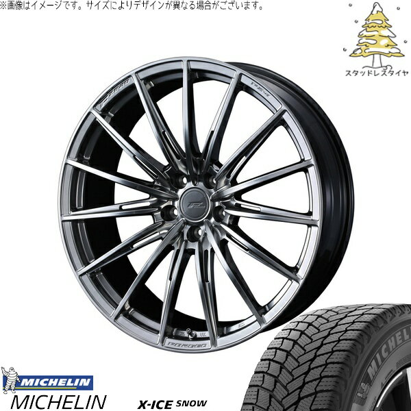 フーガ アルファード ヴェルファイア 245/40R19 サマータイヤ ホイール 4本セット 新品 | ミシュラン (MICHELIN) エックスアイス スノー × ウェッズ (WEDS) エフゼロ FZ-4 ダイヤモンドブラック 19インチ 8J +35 5穴114.3