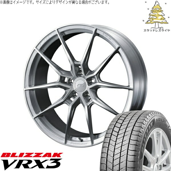 GRヤリス プリウスα 225/40R18 サマータイヤ ホイール 4本セット 新品 | ブリヂストン (BRIDGESTONE) ブリザック VRX3 × ウェッズ (WEDS) エフゼロ FZ-6 ブラッシュド 18インチ 8.5J +40 5穴114.3