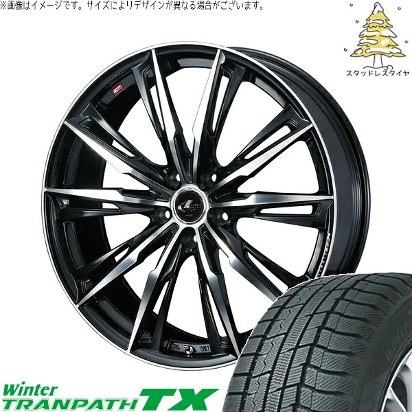 ZR-V クロストレック 215/70R16 サマータイヤ ホイール 4本セット 新品 | トーヨータイヤ (TOYO TIRE) ウィンタートランパス TX × ウェッズ (WEDS) レオニス GX パールブラック/ミラーカット 16インチ 6.5J +40 5穴114.3