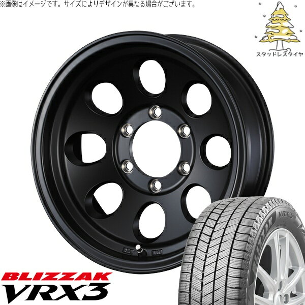 カローラクロス 215/70R16 スタッドレスタイヤ ホイール 4本セット 新品 | ブリヂストン (BRIDGESTONE) ブリザック VRX3 × ウェッズ (WEDS) ジムライン タイプ2 マットブラック 16インチ 7J +38 5穴114.3
