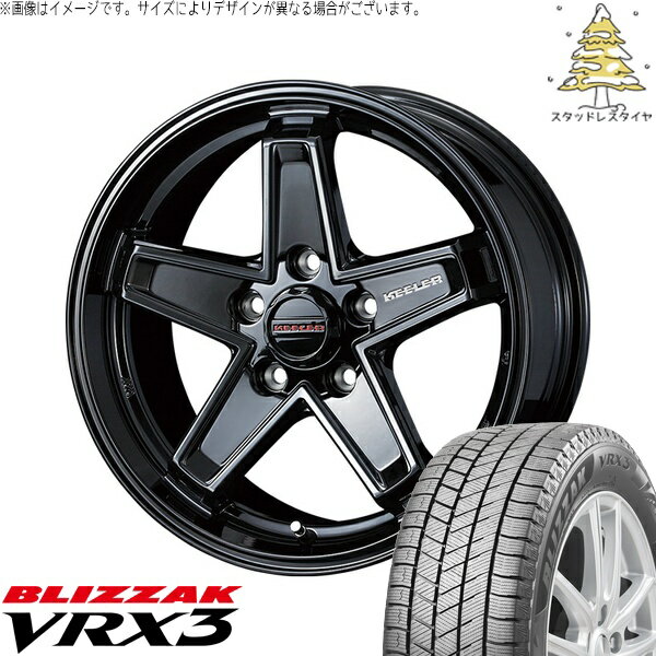 30アルファード 215/65R16 スタッドレスタイヤ ホイール 4本セット 新品 | ブリヂストン (BRIDGESTONE) ブリザック VRX3 (BLIZZAK VRX3) × ウェッズ (WEDS) キーラータクティクス グロスブラック 16インチ 7.0J +38 5穴114.3(2)