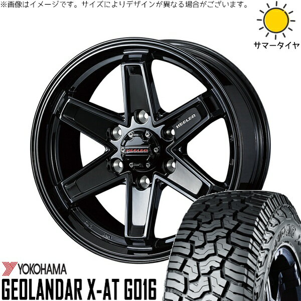 ハイエース専用 195/80R15 サマータイヤ ホイール 4本セット 新品 | ヨコハマタイヤ (YOKOHAMA) ジオランダー X-A/T G016 (GEOLANDAR X-A/T G016) × ウェッズ (WEDS) キーラータクティクス グロスブラック 15インチ 6J +33 6穴139.7