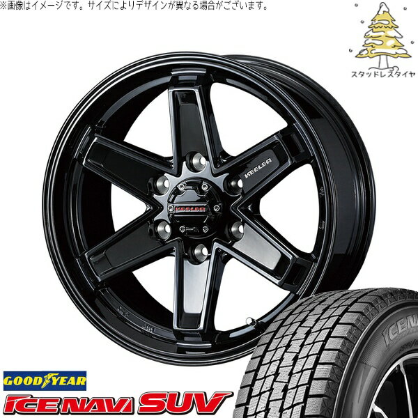 NV350 キャラバン E25 E26 195/80R15 スタッドレスタイヤ ホイール 4本セット 新品 | グッドイヤー (GOODYEAR) アイスナビ SUV (ICENAVI SUV) × ウェッズ (WEDS) キーラータクティクス グロスブラック 15インチ 5.5J +42 6穴139.7