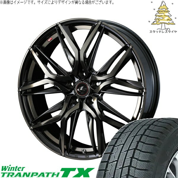 30 50プリウス 205/55R16 サマータイヤ ホイール 4本セット 新品 | トーヨータイヤ (TOYO TIRE) ウィンタートランパス TX × ウェッズ (WEDS) レオニス LM パールブラックミラーカット/チタントップ 16インチ 6.5J +42 5穴100