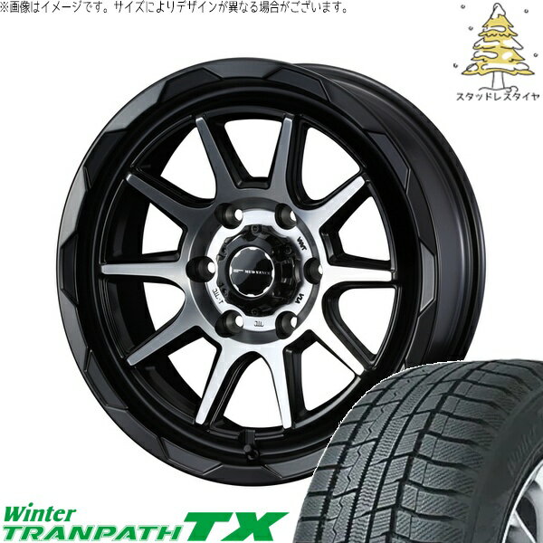 ハイエース専用 215/60R17 サマータイヤ ホイール 4本セット 新品 | トーヨータイヤ (TOYO TIRE) ウィンタートランパス TX × ウェッズ (WEDS) マッドヴァンス06 マットブラックポリッシュ 17インチ 6.5J +38 6穴139.7